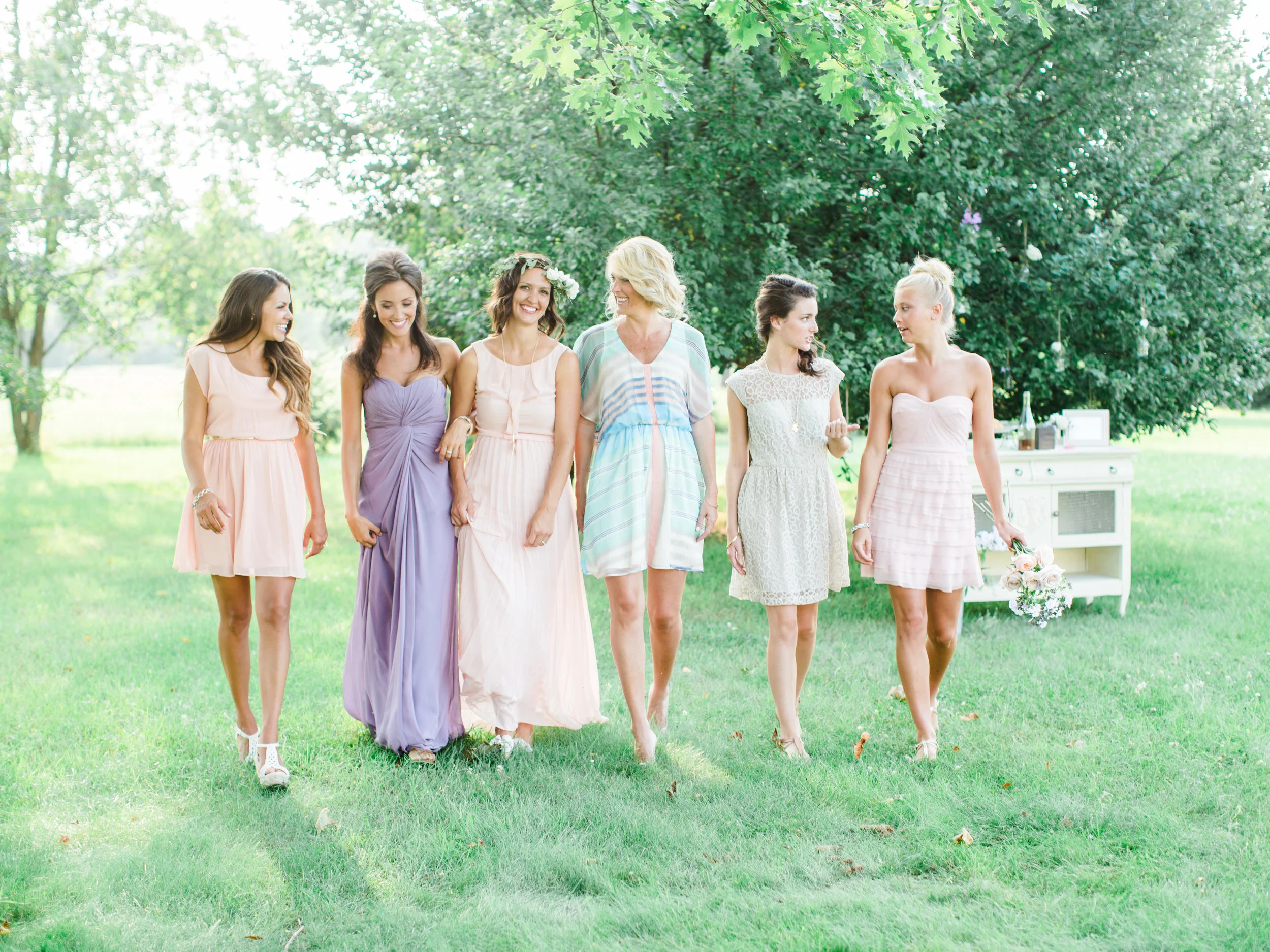Pastel color dresses 2025 for bridal shower
